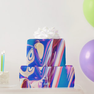 Iridescence Holographic  Pattern Wrapping Paper