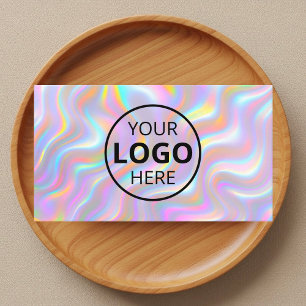 Iridescent 3D Effect Logo QR Code Business Card