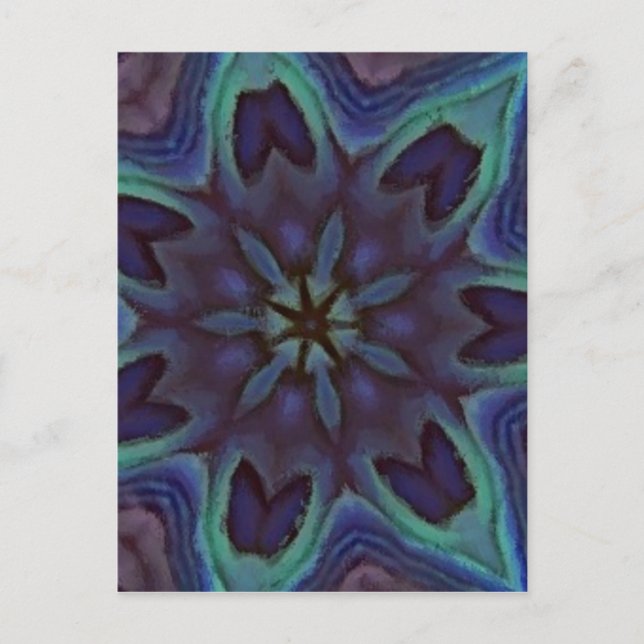 Iridescent Abalone Shell Kaleidoscope Postcard (Front)