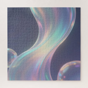 Iridescent Abstract Bubble Flow Jigsaw Puzzle
