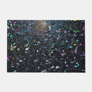 Iridescent Abstract Stained Glass Pattern Doormat