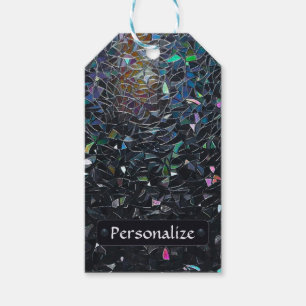 Iridescent Abstract Stained Glass Pattern Gift Tags