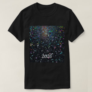 Iridescent Abstract Stained Glass Pattern T-Shirt