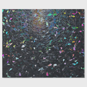 Iridescent Abstract Stained Glass Pattern Wrapping Paper