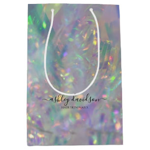 Iridescent Angel Tinsel Business Medium Gift Bag