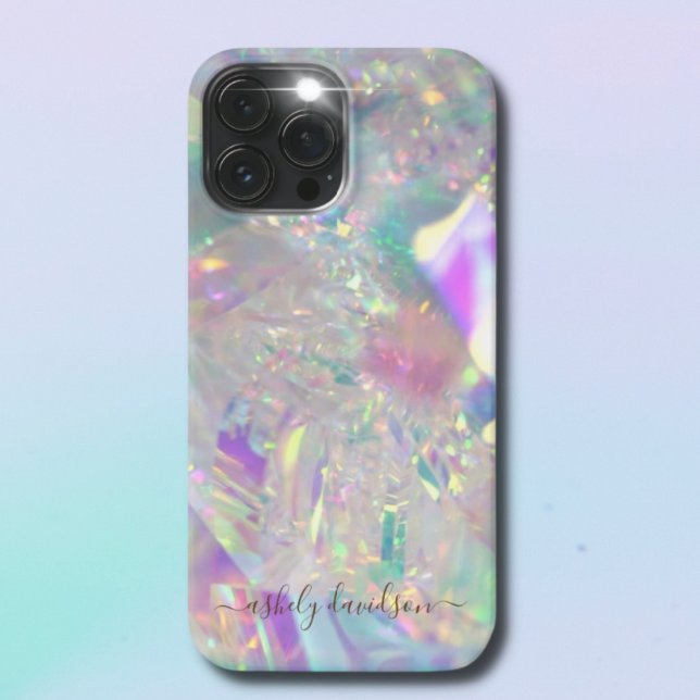 Iridescent Angel Tinsel Modern Glam iPhone Case (Creator Uploaded)