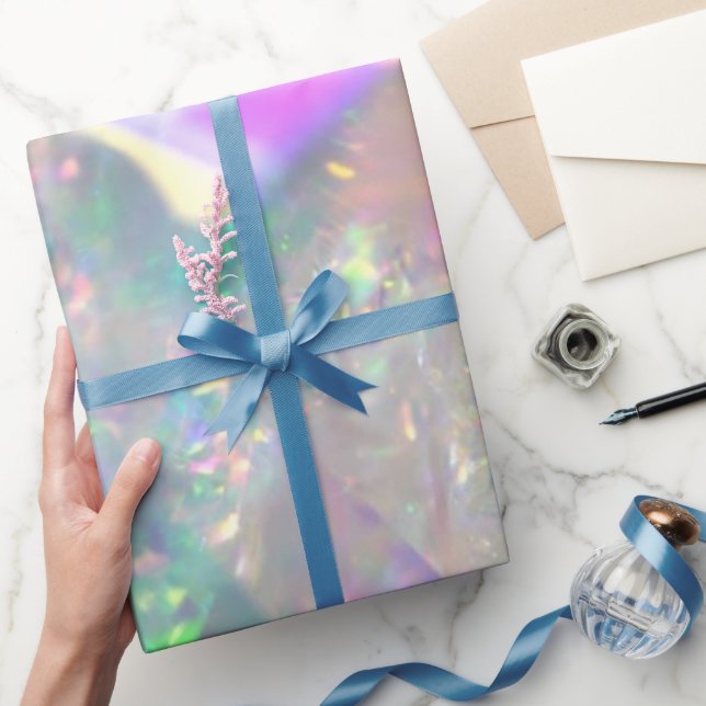 Iridescent Angel Tinsel Wrapping Paper (Gifting)