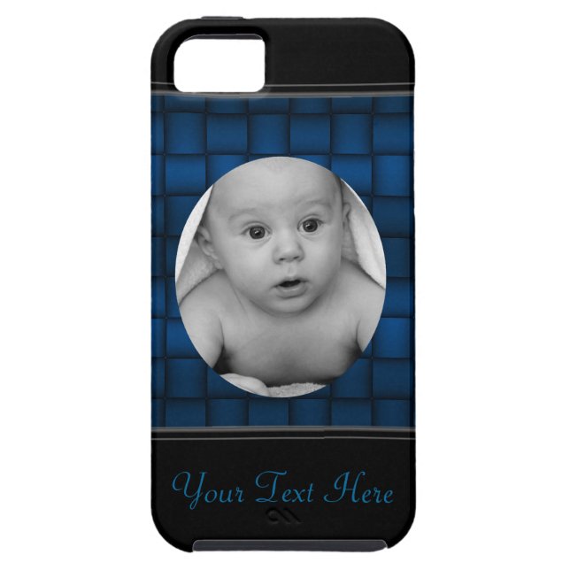 Iridescent Blocks (Blue) Case-Mate iPhone Case (Back)