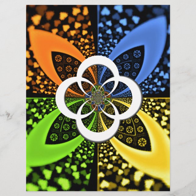 Iridescent blue green yellow Hearts (Front)