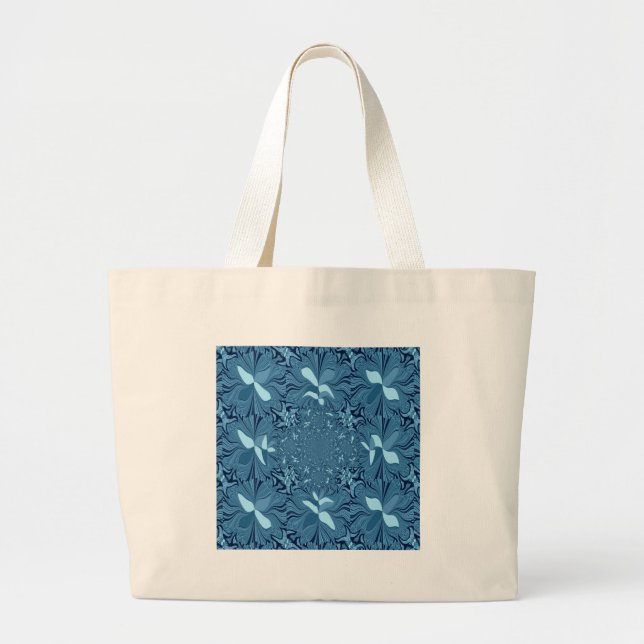 Iridescent blue. large tote bag (Front)