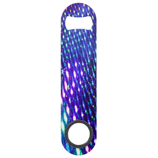 Iridescent Blue Lights Multicolor Bottle Opener (Back)