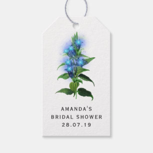 Iridescent Blue Roses and Lace Gift Tags