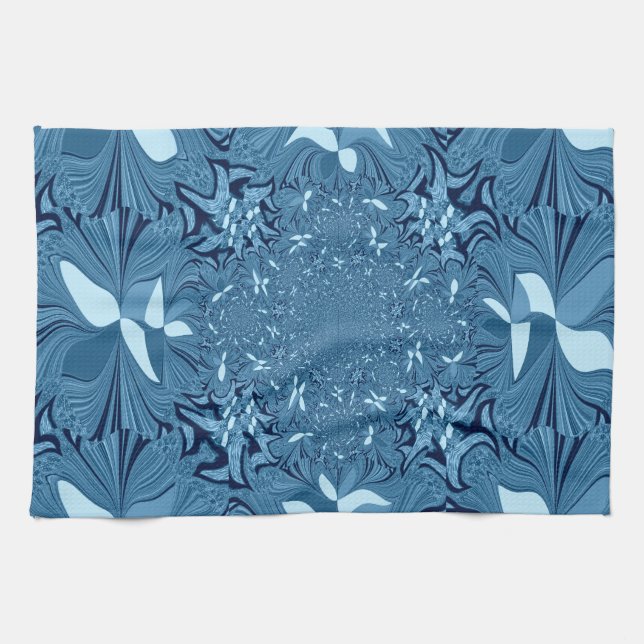 Iridescent blue. tea towel (Horizontal)