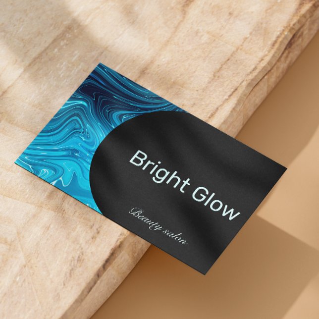 Iridescent Blue Teal Aqua Aesthetician Qr Code  Business Card (Iridescent Blue Teal Aqua Esthetician Qr Code Business Card)