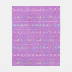 Iridescent Bohemian Unicorn Pattern Fleece Blanket