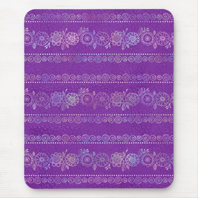 Iridescent Bohemian Unicorn Pattern Mouse Mat (Front)