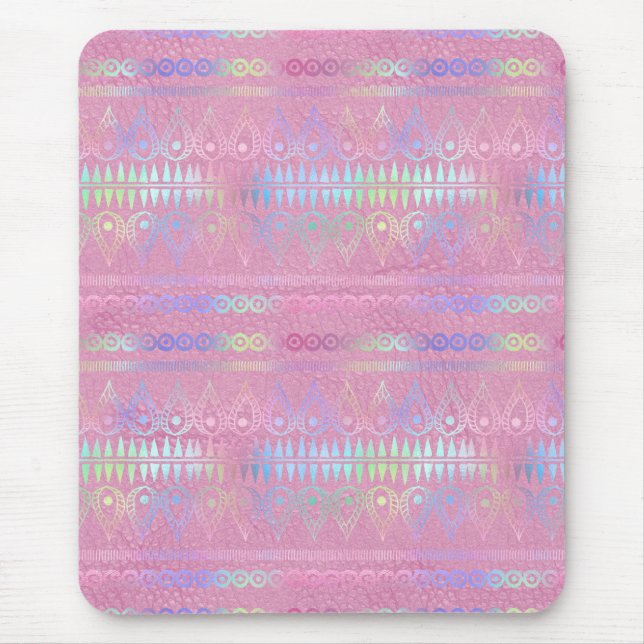 Iridescent Bohemian Unicorn Pattern Mouse Mat (Front)