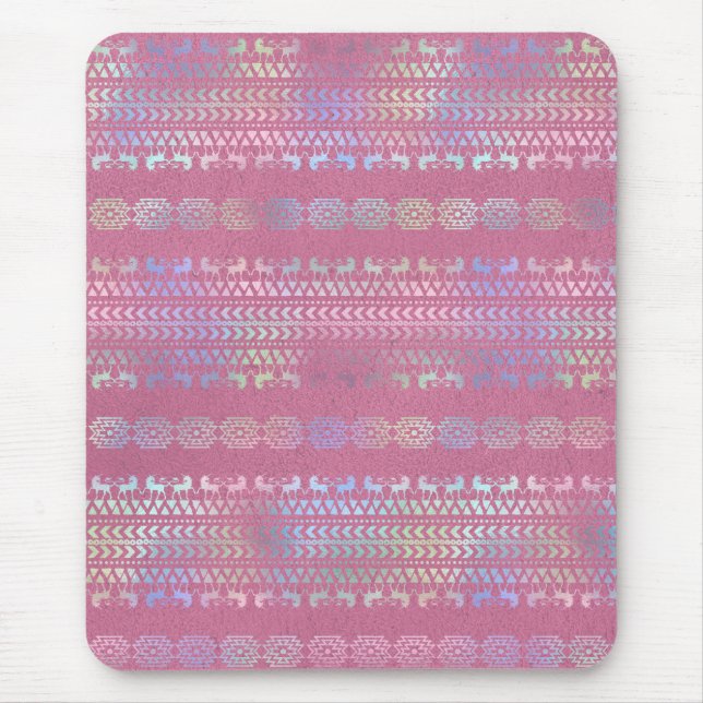 Iridescent Bohemian Unicorn Pattern Mouse Mat (Front)
