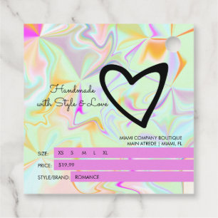 Iridescent Boutique Clothing Price Size B Hang Tag