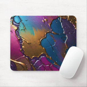 Iridescent Brushed Metal Mouse Mat