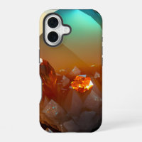 Iridescent Burst Abstract Citrine Topaz Crystal
