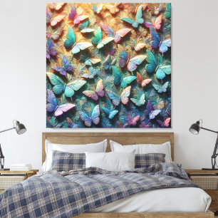 Iridescent Butterfly Garden Canvas Print