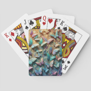 Iridescent Butterfly Garden Playing Cards