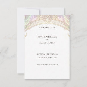 Iridescent Celtic Save the Date Card