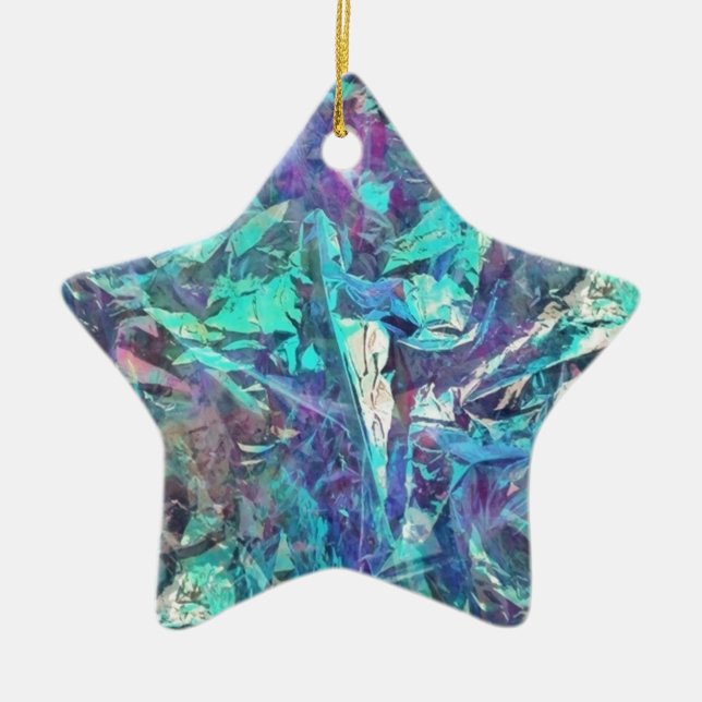 iridescent ceramic tree decoration (Front)