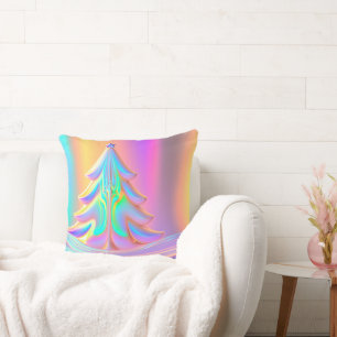 Iridescent Christmas Tree Cushion