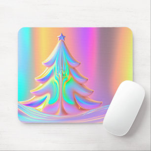 Iridescent Christmas Tree Mouse Mat