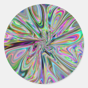 Iridescent Chrome 12 Classic Round Sticker