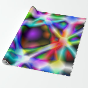 Iridescent chrome five wrapping paper