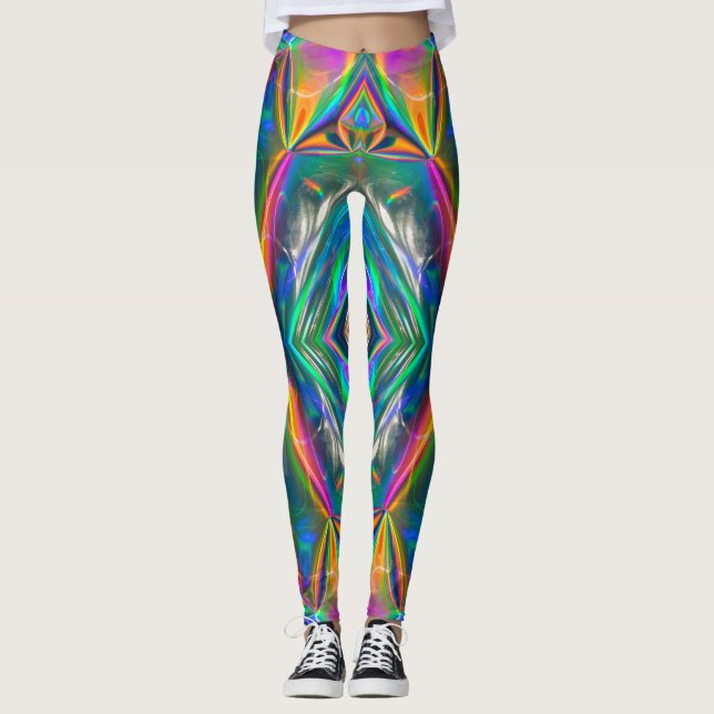 Iridescent Chrome Leggings (Front)