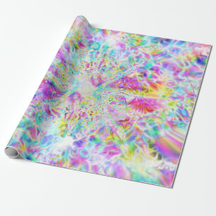 Iridescent Chrome Seven Wrapping Paper