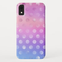 Iridescent Colours with Polka Dots Pattern