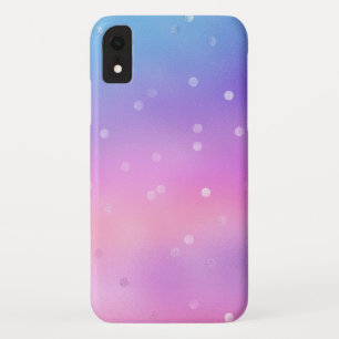 Iridescent Colours with Polka Dots Pattern iPhone XR Case