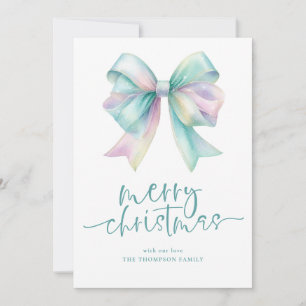 Iridescent Coquette 2027 Calendar Merry Christmas Holiday Card