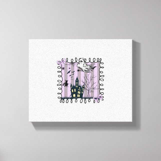 Iridescent Coquette Halloween Canvas Print (Front)