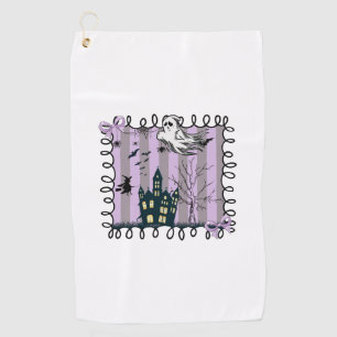 Iridescent Coquette Halloween Golf Towel