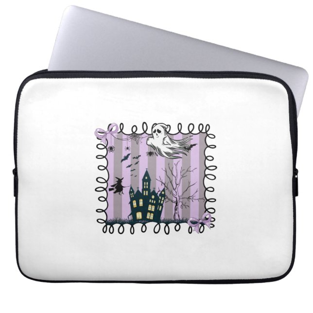 Iridescent Coquette Halloween Laptop Sleeve (Front)