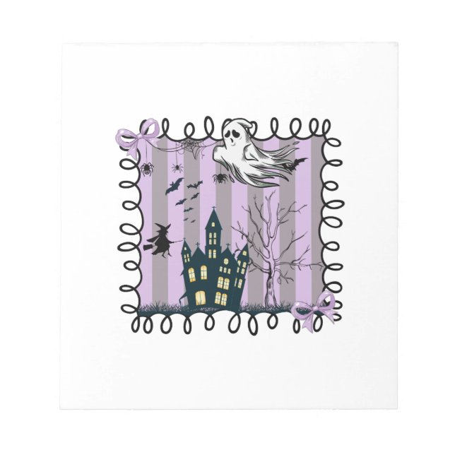 Iridescent Coquette Halloween Notepad (Front)