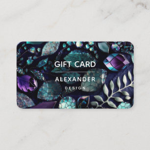 Iridescent Crystal Gemstones, Blue,Teal,Purple Business Card