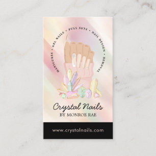Iridescent Crystal Nail Salon - Nail Technician Bu Business Card