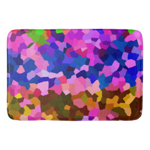Iridescent Crystalline Abstract Pattern Bath Mat