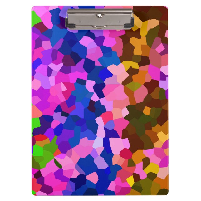 Iridescent Crystalline Abstract Pattern Clipboard (Front)
