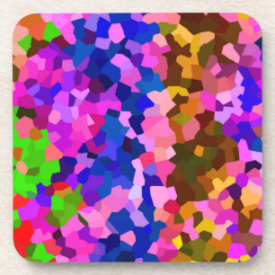 Iridescent Crystalline Abstract Pattern Coaster