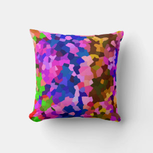 Iridescent Crystalline Abstract Pattern Cushion