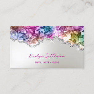 Iridescent crystals business card