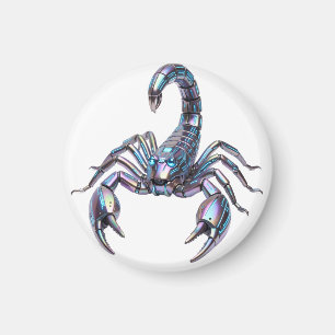 Iridescent Cyber Scorpion Mechanical Art Magnet